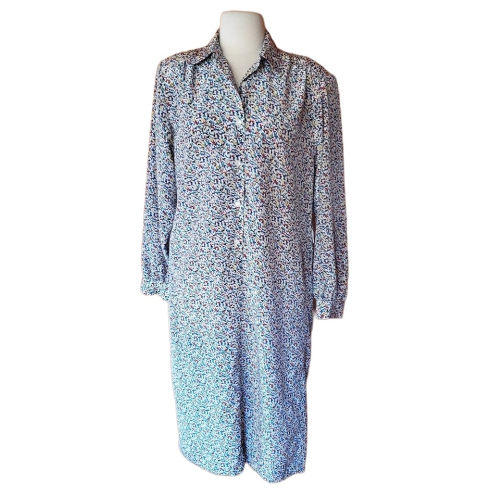 1980s Brownstone Studio Multi-Color, Polyester Dre‎